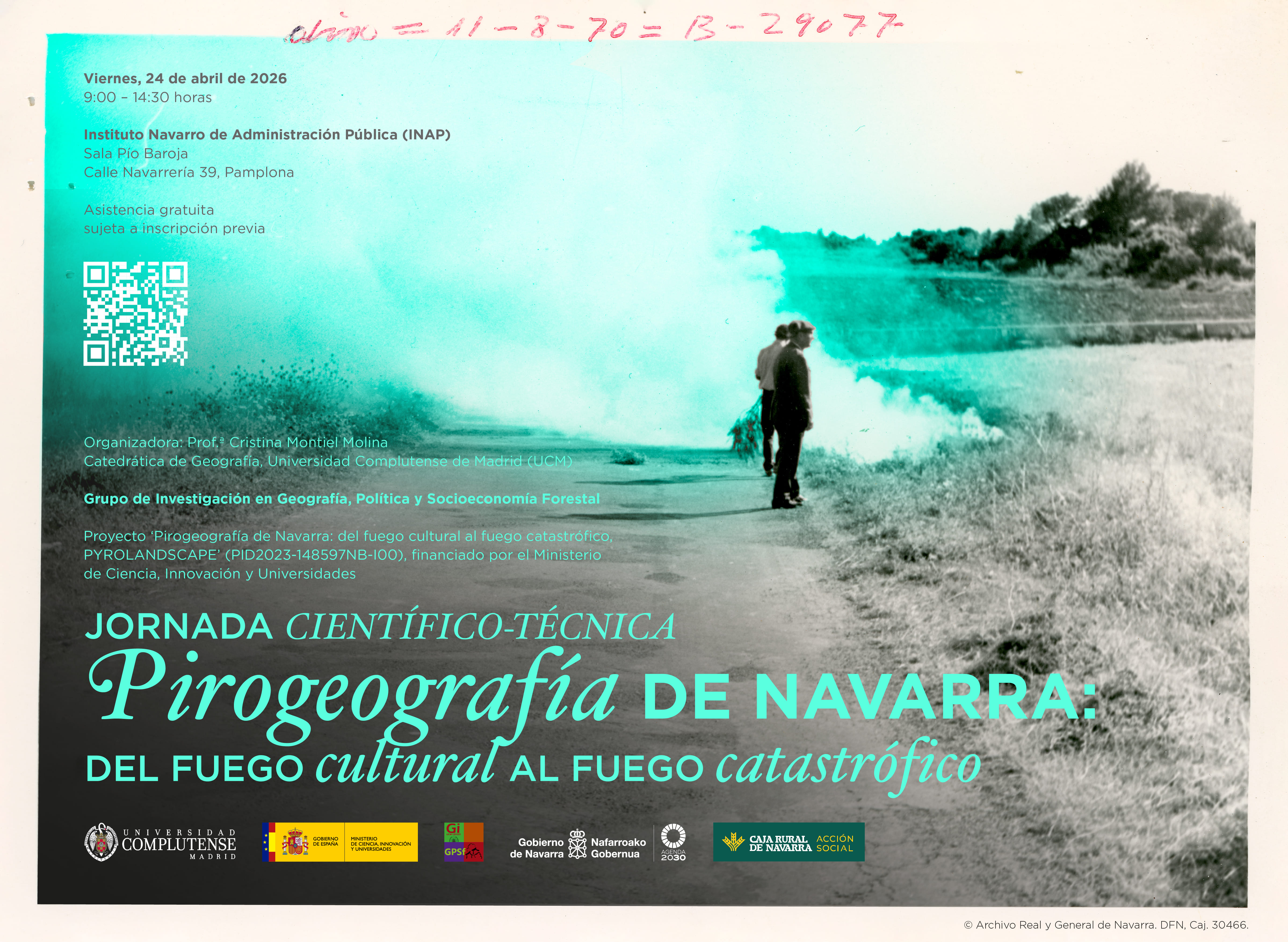 Jornada Científico Técnica del proyecto PYROLANDSCAPE en Pamplona el 24 de abril  