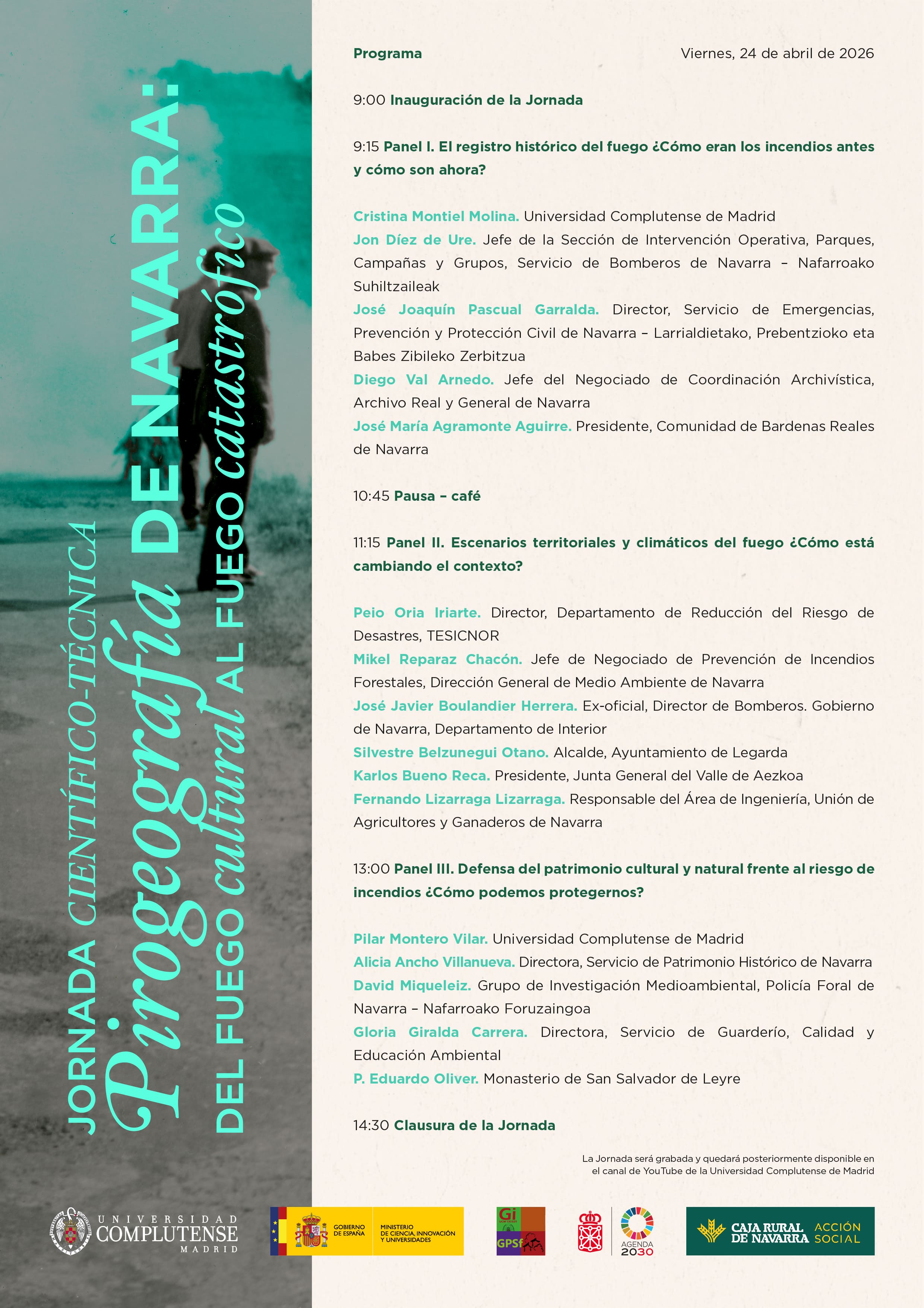 Jornada Científico Técnica del proyecto PYROLANDSCAPE en Pamplona el 24 de abril  