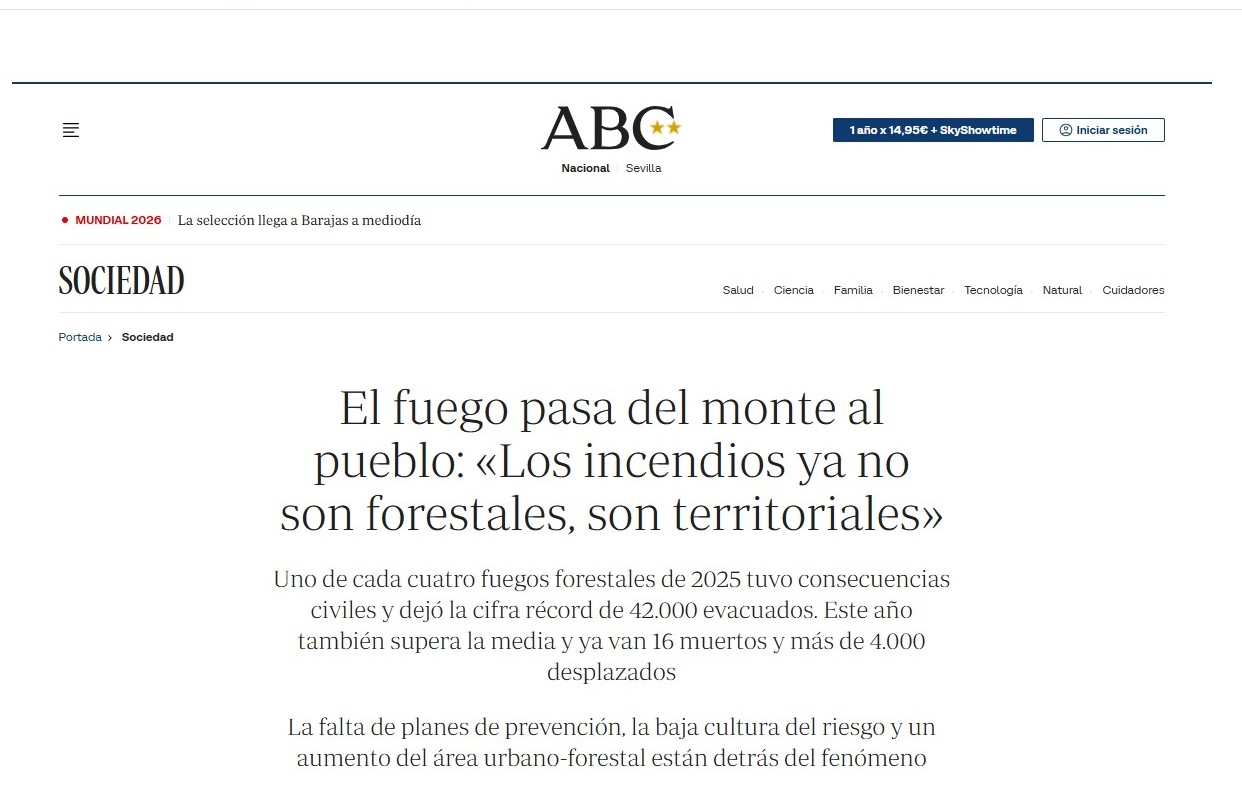 Los incendios del verano 2026: Falta educación y conciencia del riesgo 