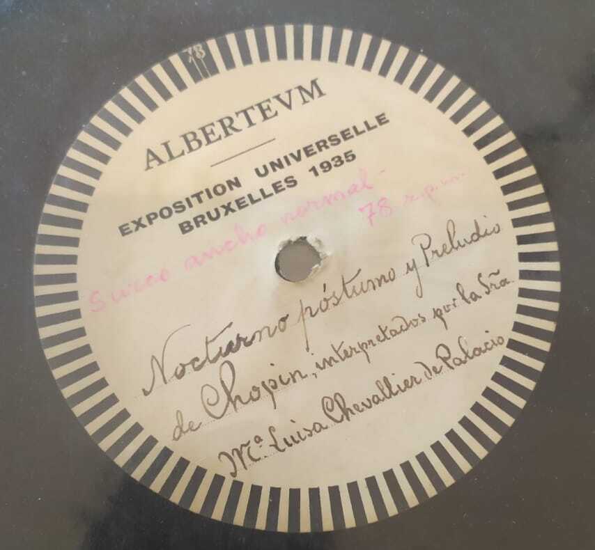 Sonolab participa en la digitalización de una grabación inédita de la pianista y compositora María Luisa Chevallier (1869-1951)