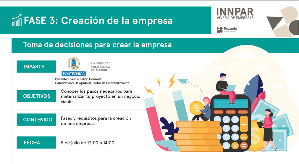 Programa de Formación "Toma de decisiones para crear la empresa"