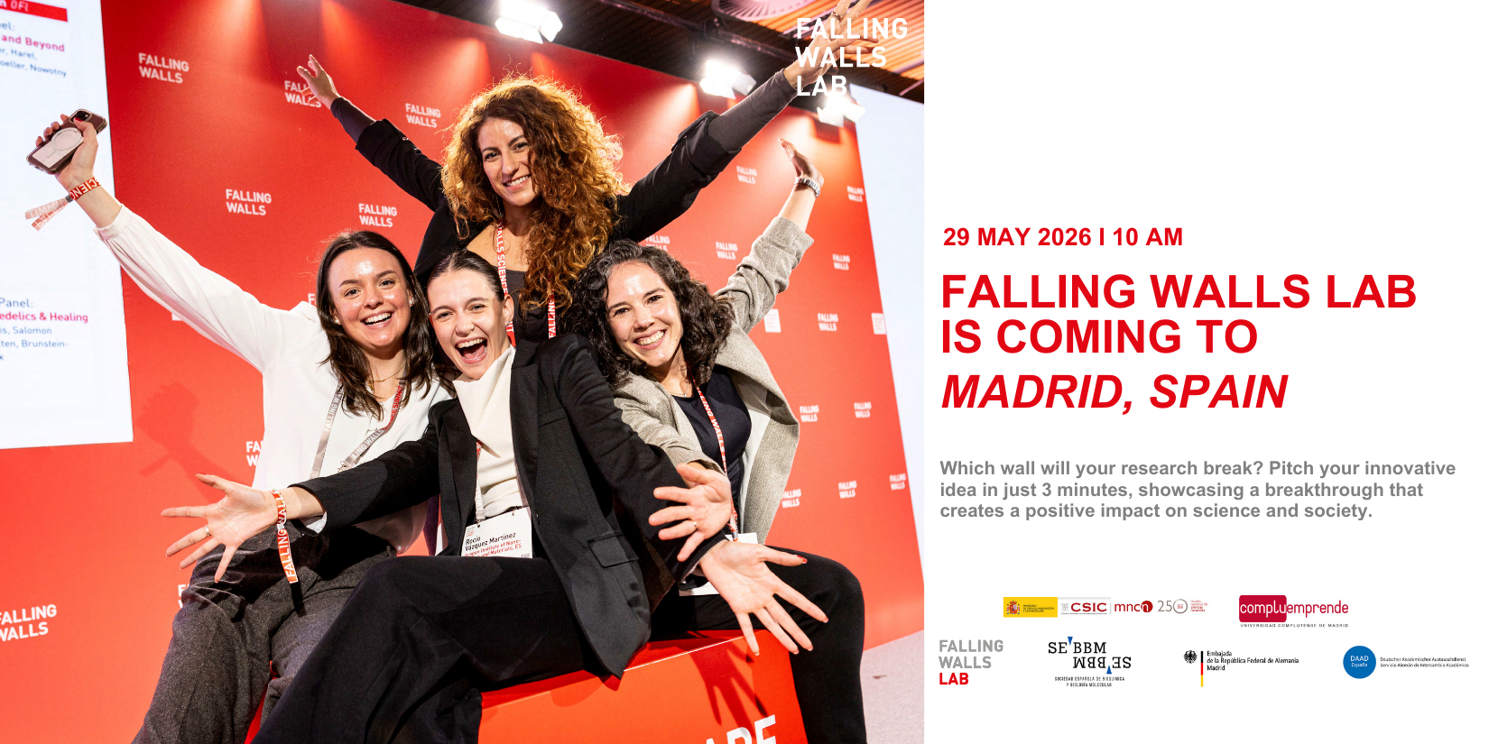 ¡Nueva convocatoria de Falling Walls Lab Madrid, Spain 2026!