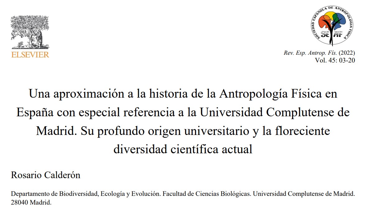 Publicaciones -  Historia de la antropología física española