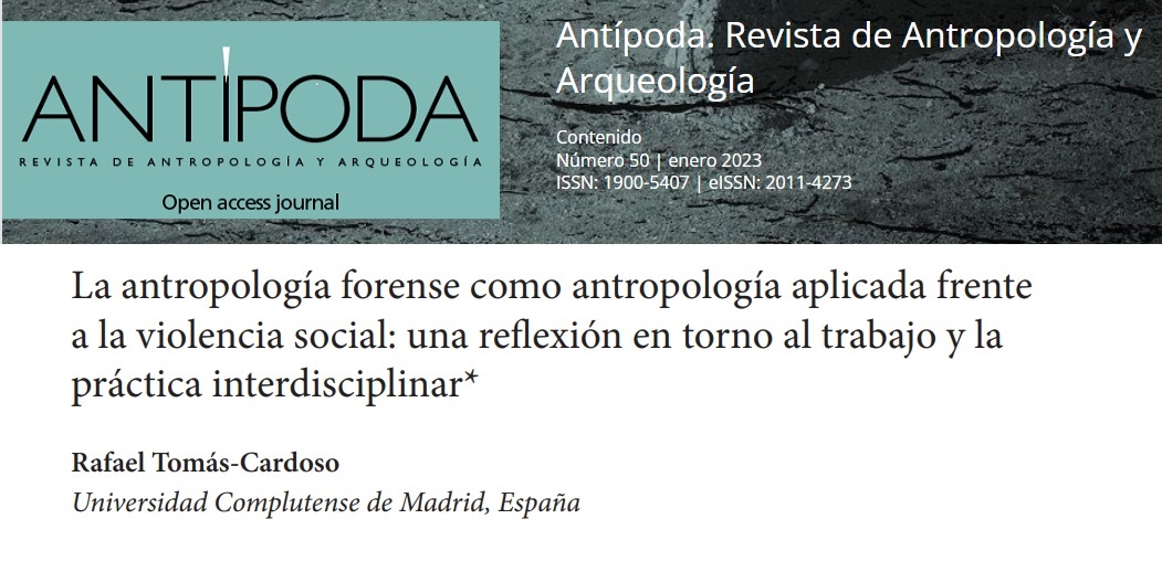 Publicaciones - La antropología forense como antropología aplicada frente a la violencia social