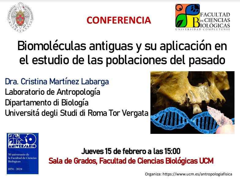 Seminario sobre biomoléculas antiguas para el estudio de poblaciones del pasado