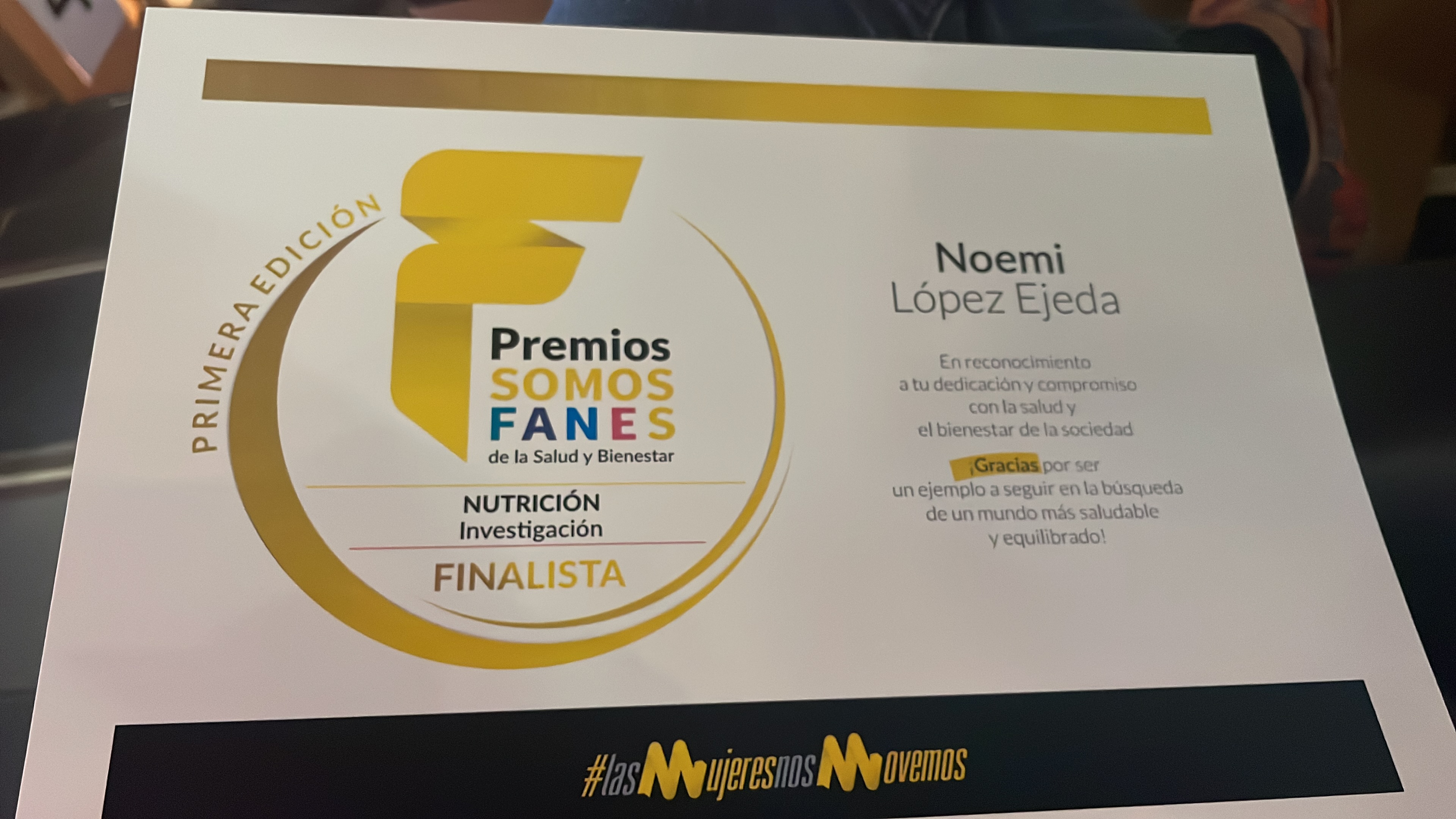 Noemí López galardonada como finalista en los Premios #SomosFanes