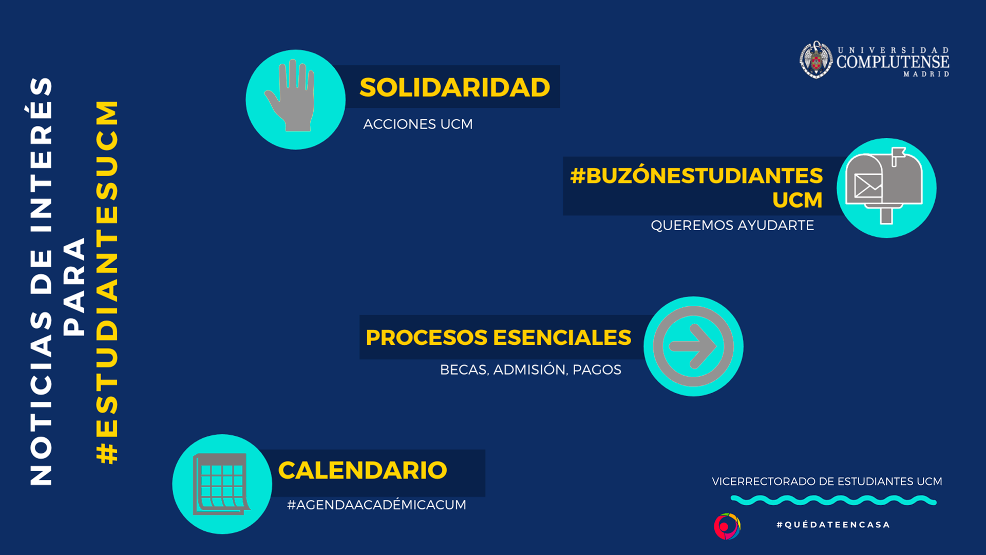 Información actualizada 23 marzo para #estudiantesUCM