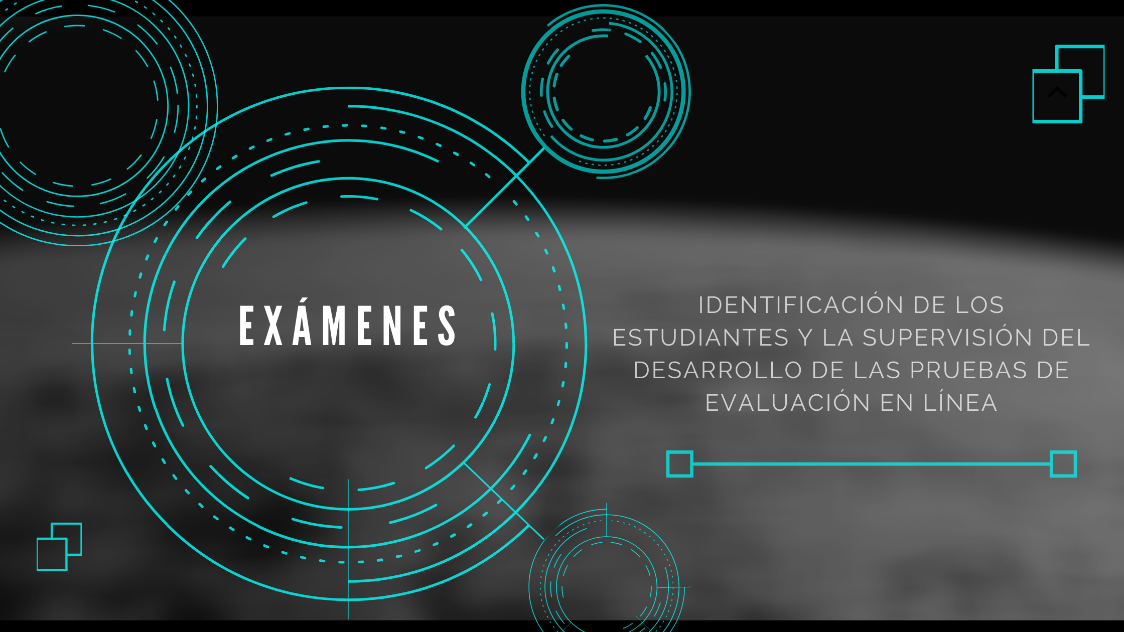 Identificación de los estudiantes y la supervisión del desarrollo de las pruebas de evaluación en línea