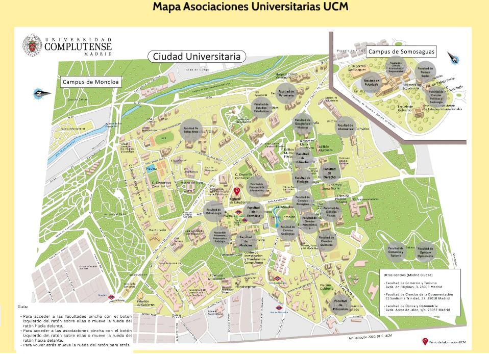 Mapa de asociaciones de estudiantes UCM 2021 - 1
