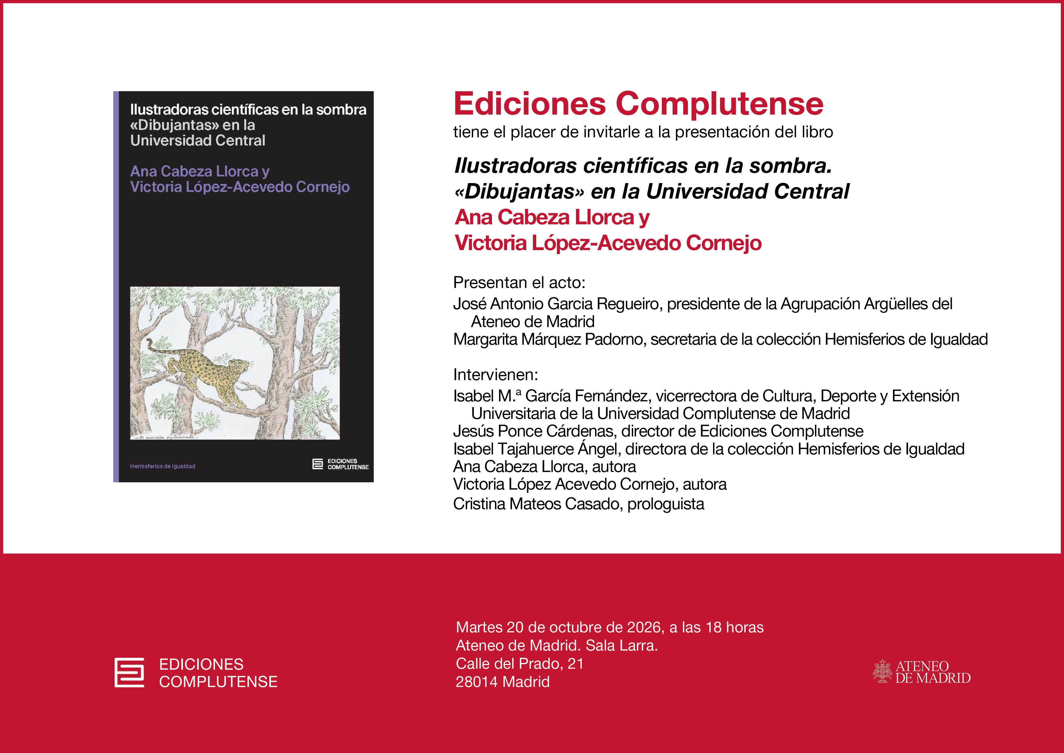 Presentación Ilustradoras científicas en la sombra «Dibujantas» en la Universidad Central