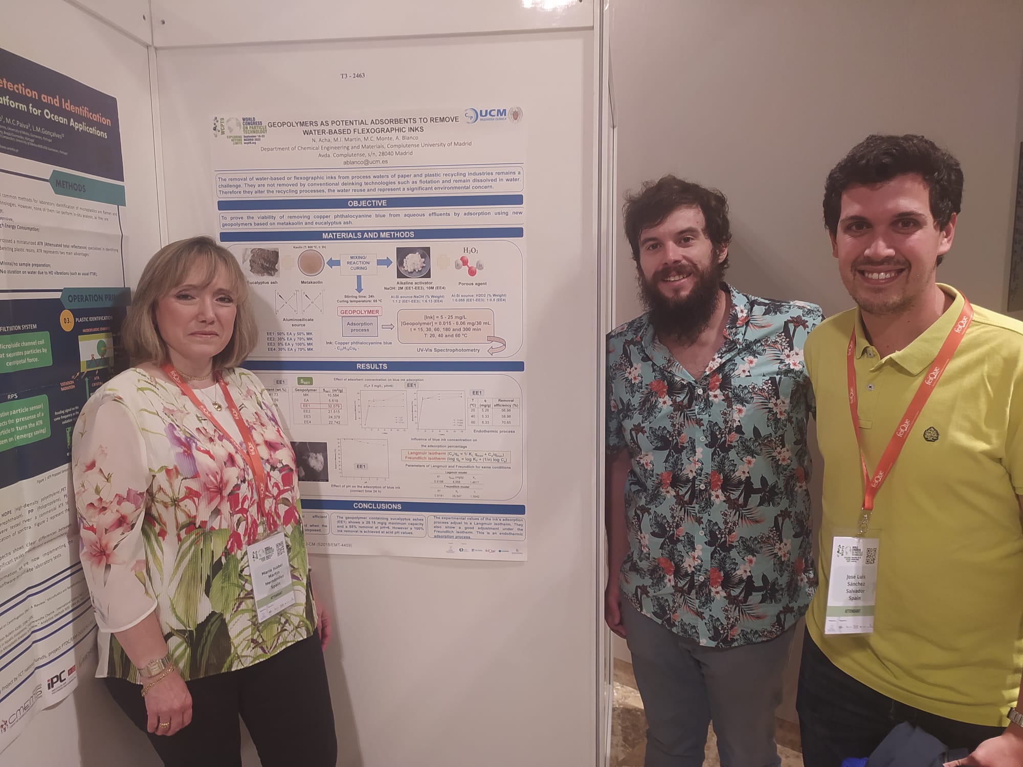 Ana Balea y José Luis Sánchez reciben el premio al MEJOR PÓSTER y a la MEJOR PRESENTACIÓN ORAL en el World Congress on Particle Technology - 7