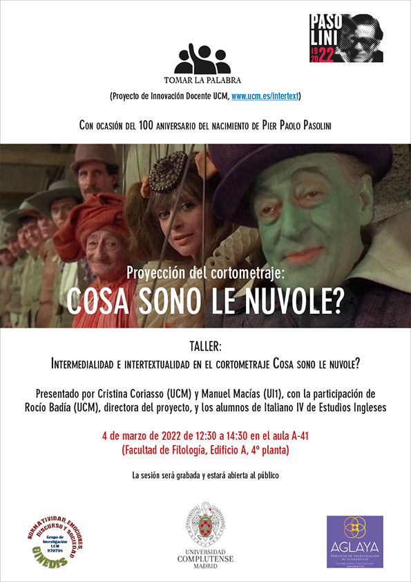 Taller de intermedialidad e intertextualidad en el cortometraje "Cosa sono le nuvole?"