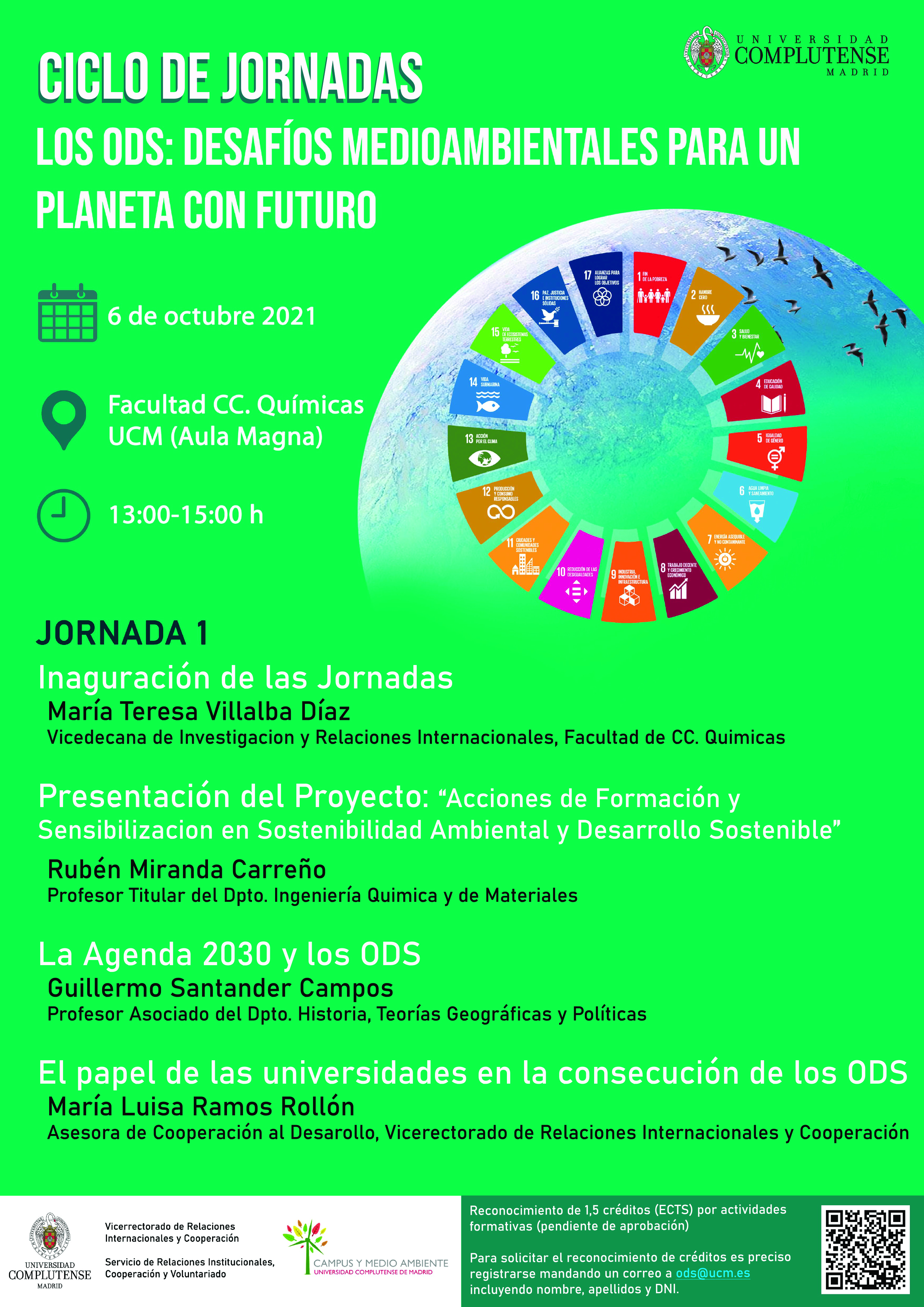 Comienza el ciclo de conferencias "Los ODS: desafíos medioambientales para un planeta con futuro"