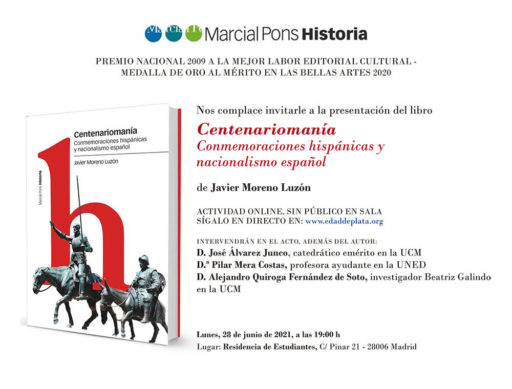 Presentación del libro Centenariomanía de Javier Moreno Luzón