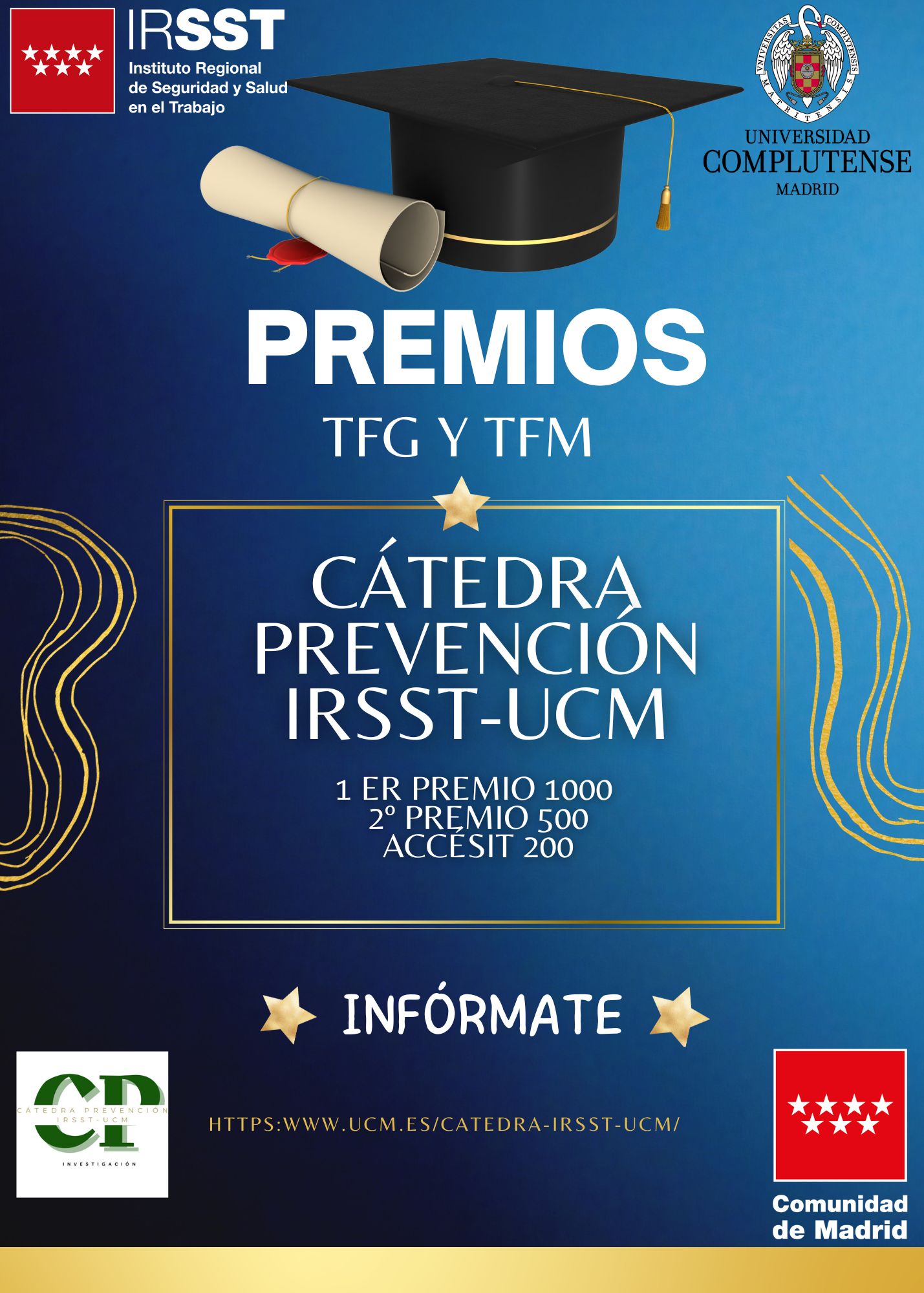 I Edición Premios para la Prevención de riesgos y Salud laboral IRSST-UCM