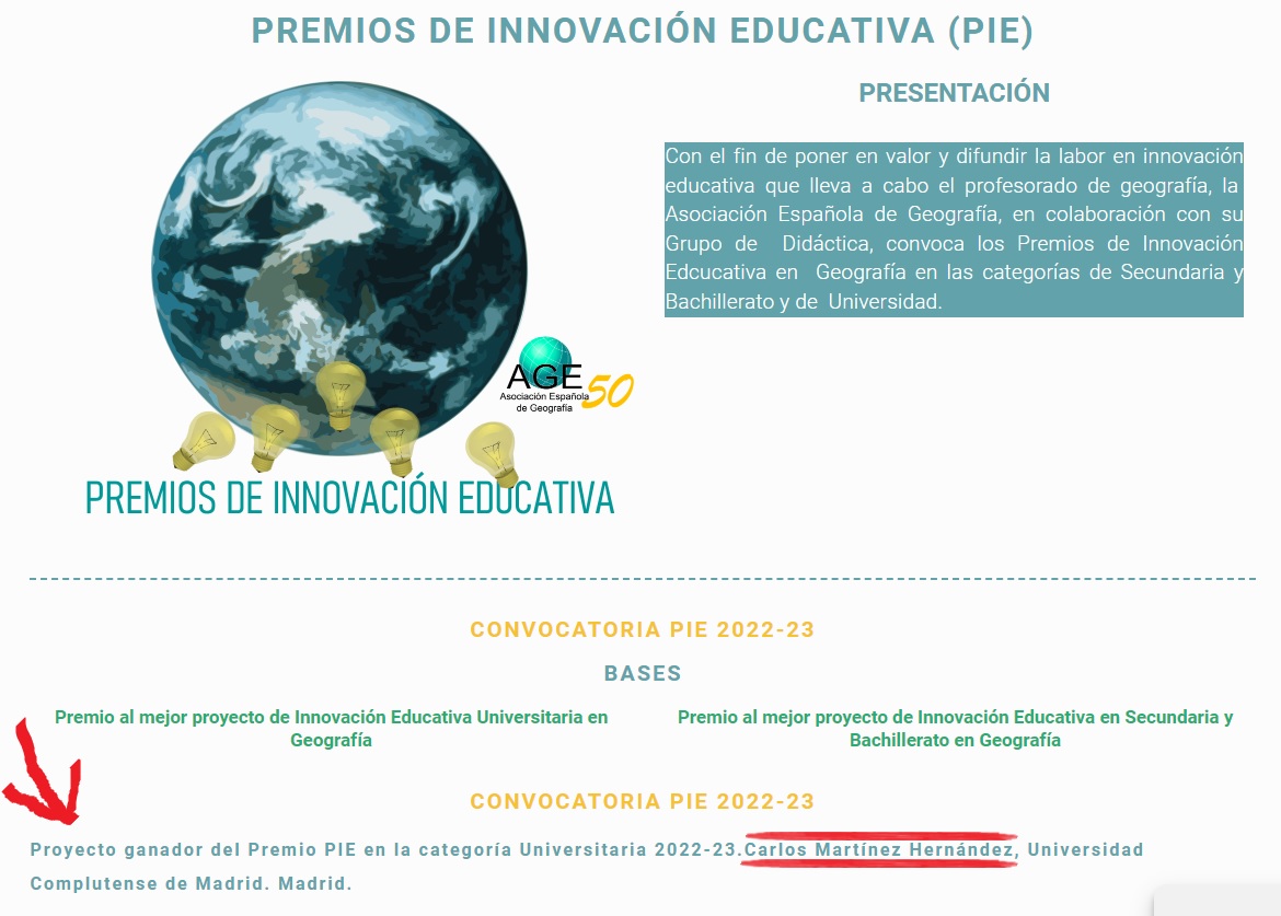 Fallo de los Premios AGE de Innovación Educativa PIE 2022-23