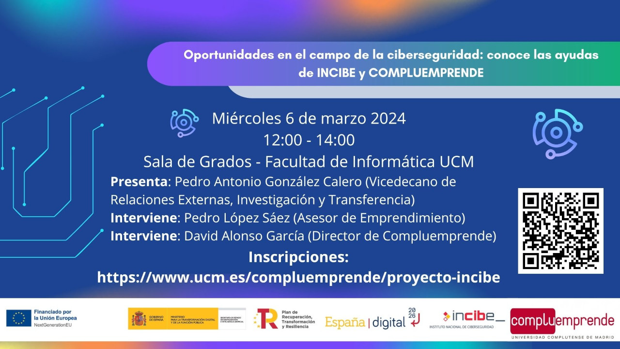 Oportunidades en el campo de la Ciberseguridad: conoce las ayudas de INCIBE y COMPLUEMPRENDE