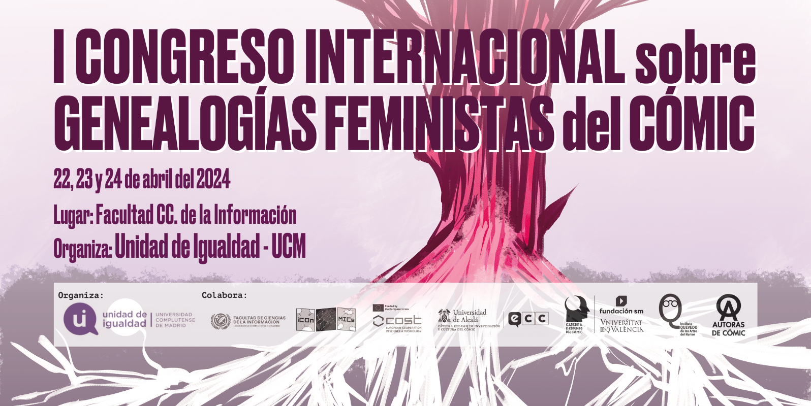 Banner I Congreso Internacional sobre Genealogías Feministas del Cómic