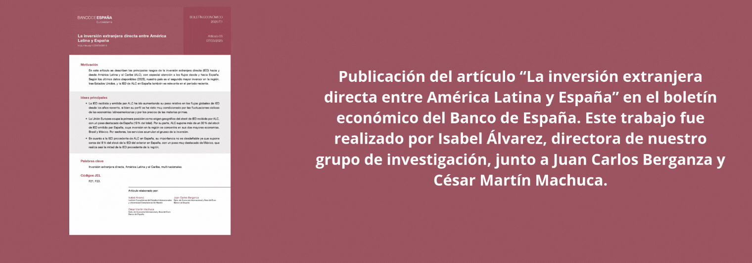 Publicación de Isabel Álvarez en el Boletín Económico del Banco de España