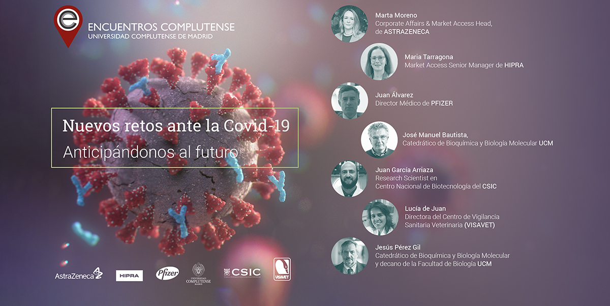 Los laboratorios farmacéuticos debaten en Encuentros Complutense el futuro de la pandemia. Lunes 29 noviembre, a las 18:30h, en Medicina