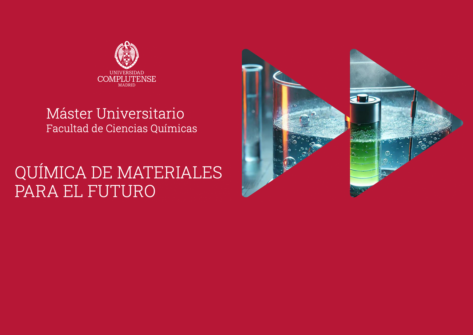 Matricúlate en el Máster de Química de Materiales para el Futuro - Enroll in the Master’s in Chemistry of Materials for the Future