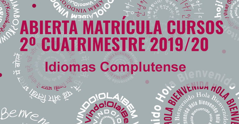 Idiomas Complutense: abierta la matrícula para los cursos 2º cuatrimestre 2019-20