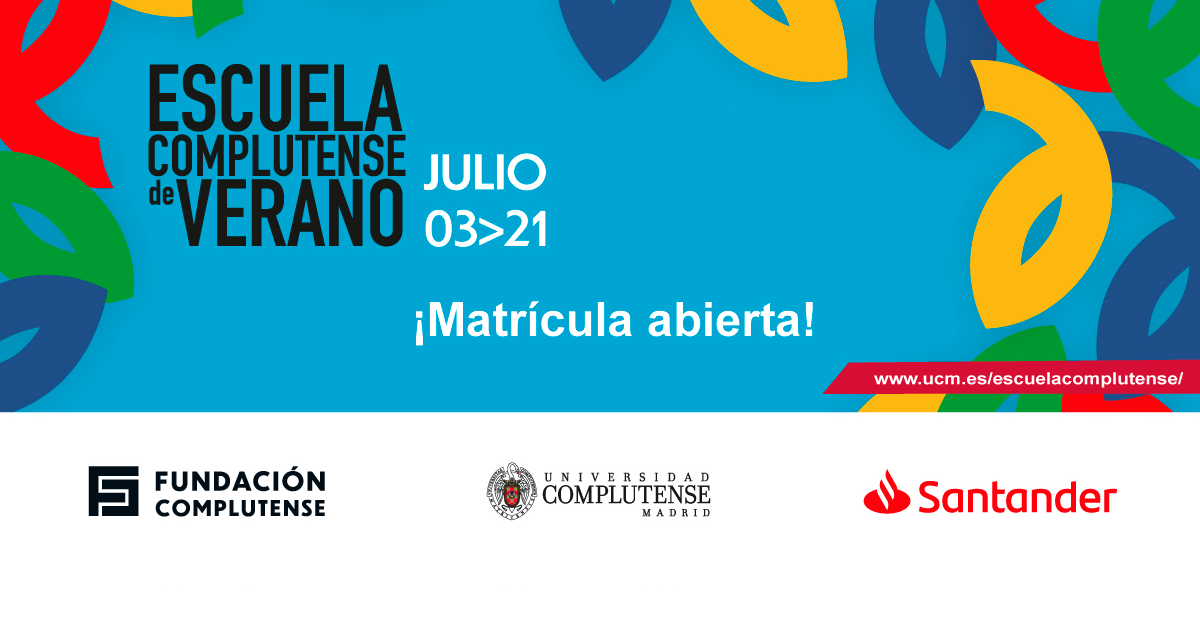 ¡Abrimos matrícula para la Escuela Complutense de Verano!