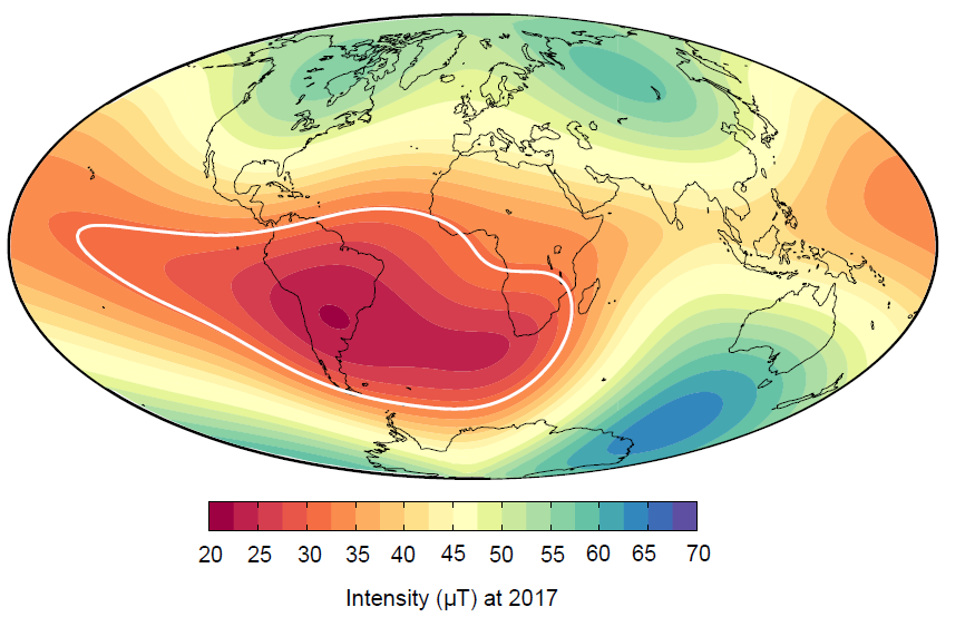 16 de Mayo 15:00 Seminarios del Máster. La anomalía magnética del Atlántico Sur y los impulsos rápidos del campo geomagnético. Una relación inesperada. 