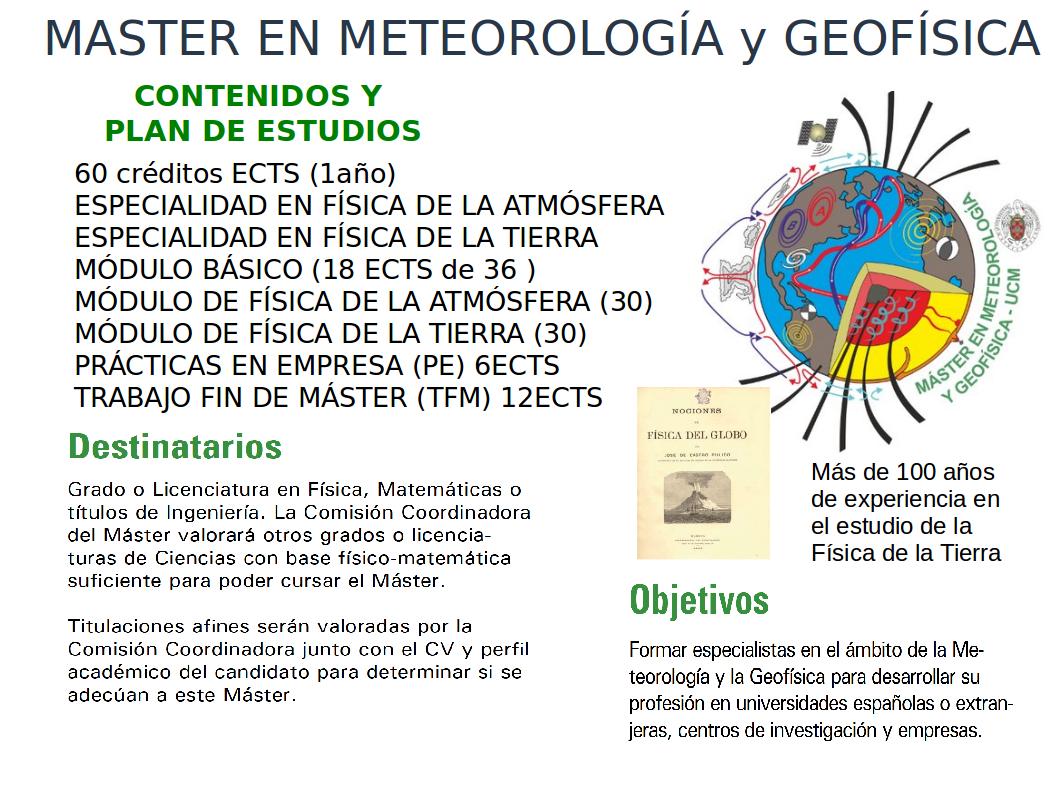 Máster en Meteorología y Geofísica
