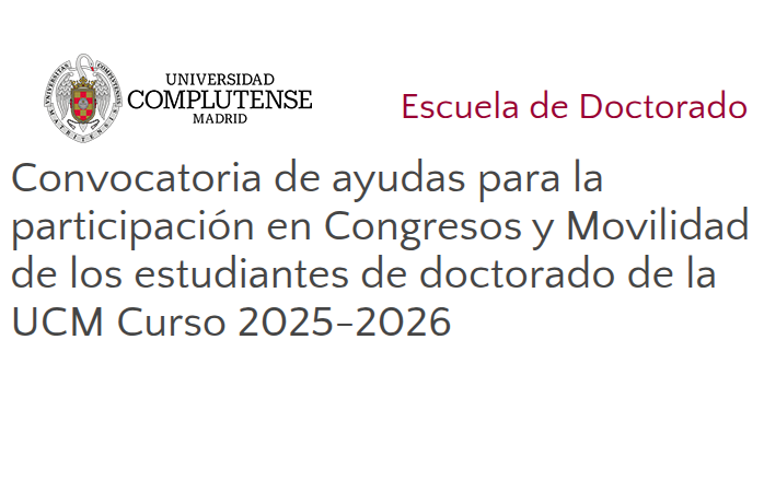 Ayudas Congresos y Movilidad estudiantes doctorado UCM 2025-26
