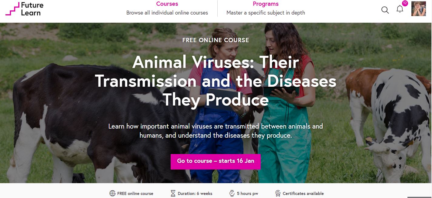 Curso online sobre virus animales y las enfermedades que producen