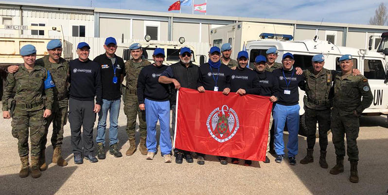 Miembros del Departamento en el saneamiento ganadero del Líbano