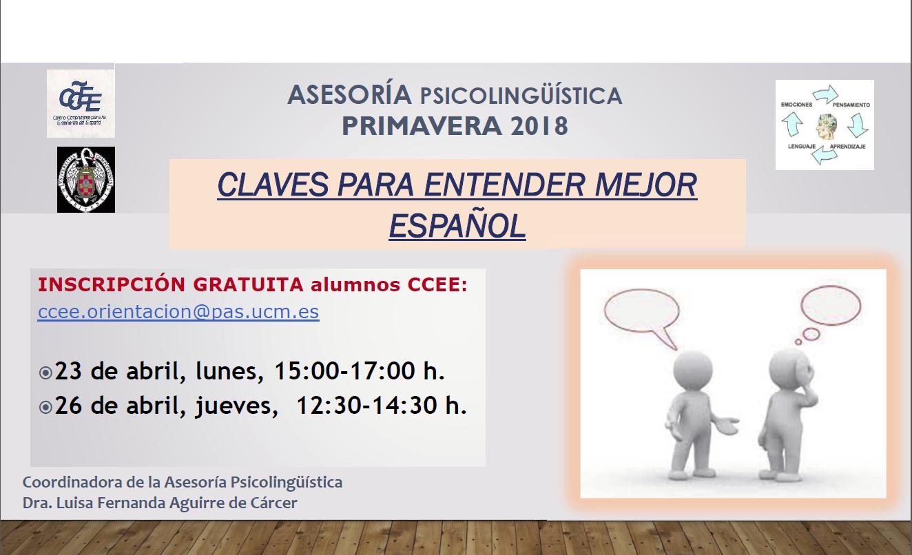 Claves para entender mejor español. Seminario gratuito para alumnos del CCEE organizado por la Asesoría Psicopedagógica. - 3