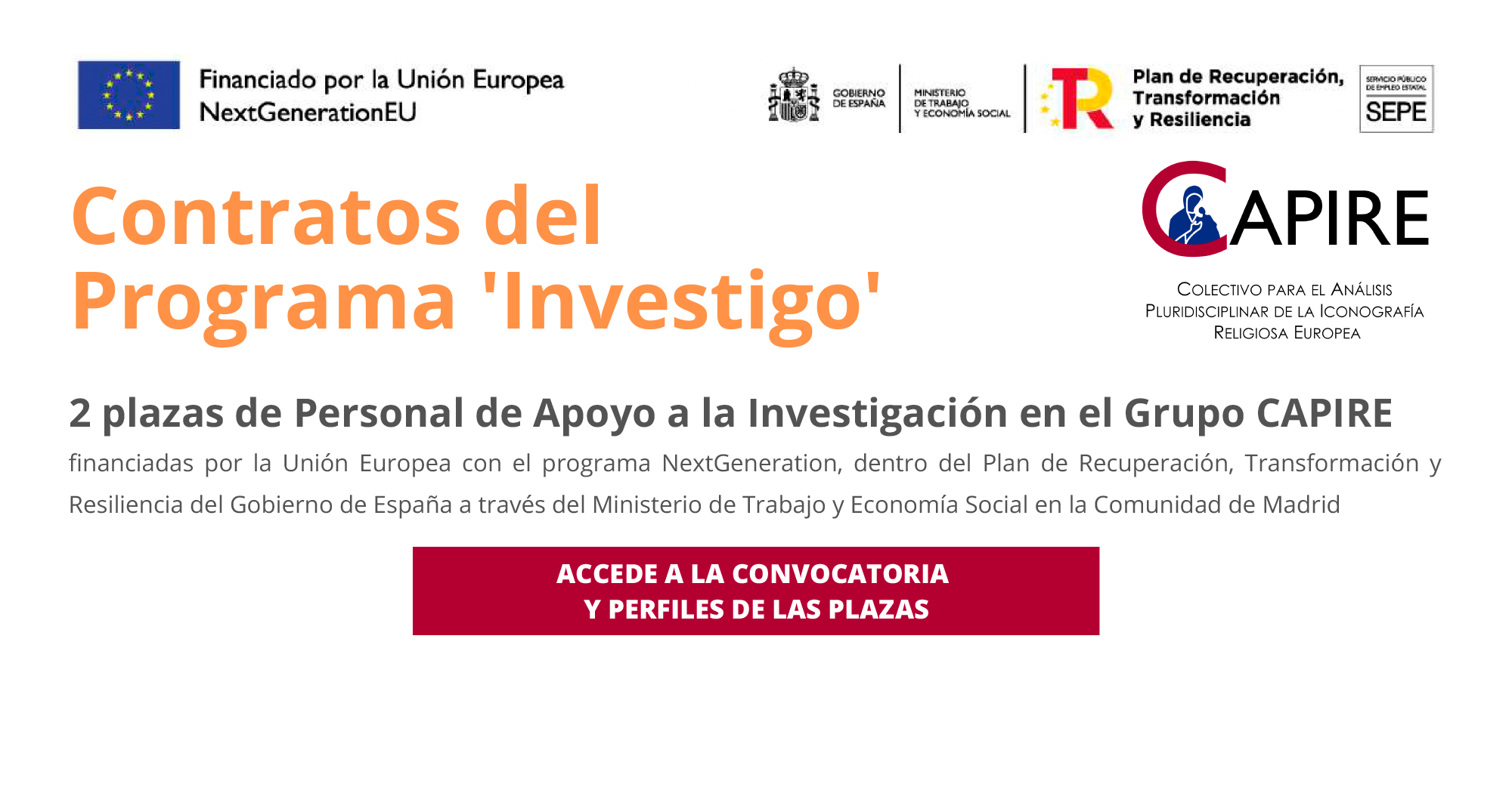 Contratos de trabajo como personal de apoyo