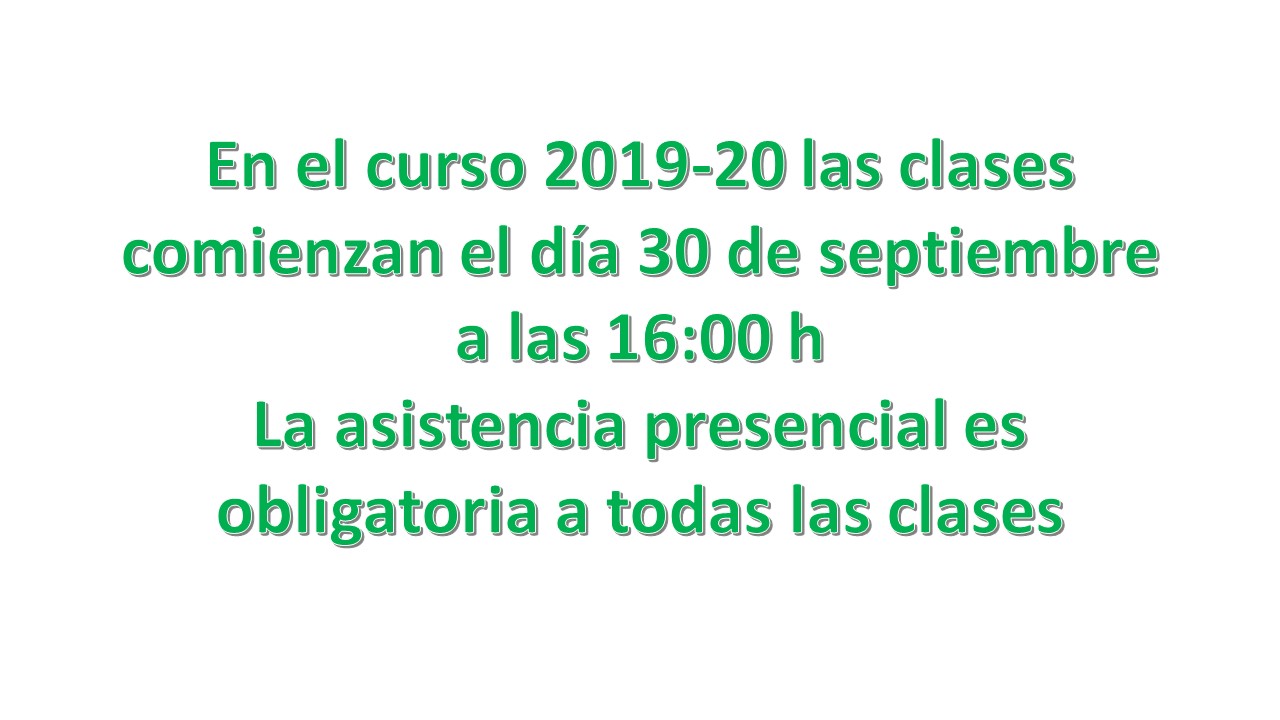 Comienzo de las clases