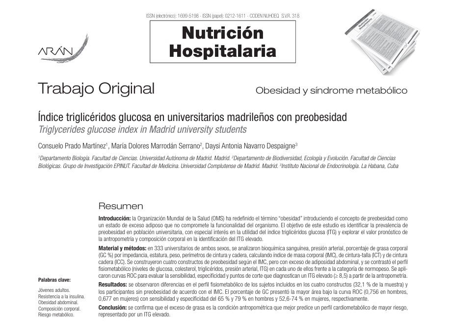 Publicaciones recientes del Grupo EPINUT