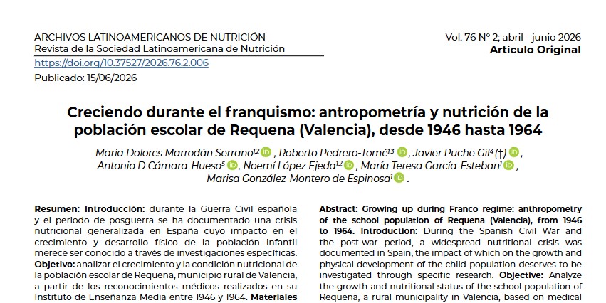 Publicaciones recientes del Grupo EPINUT