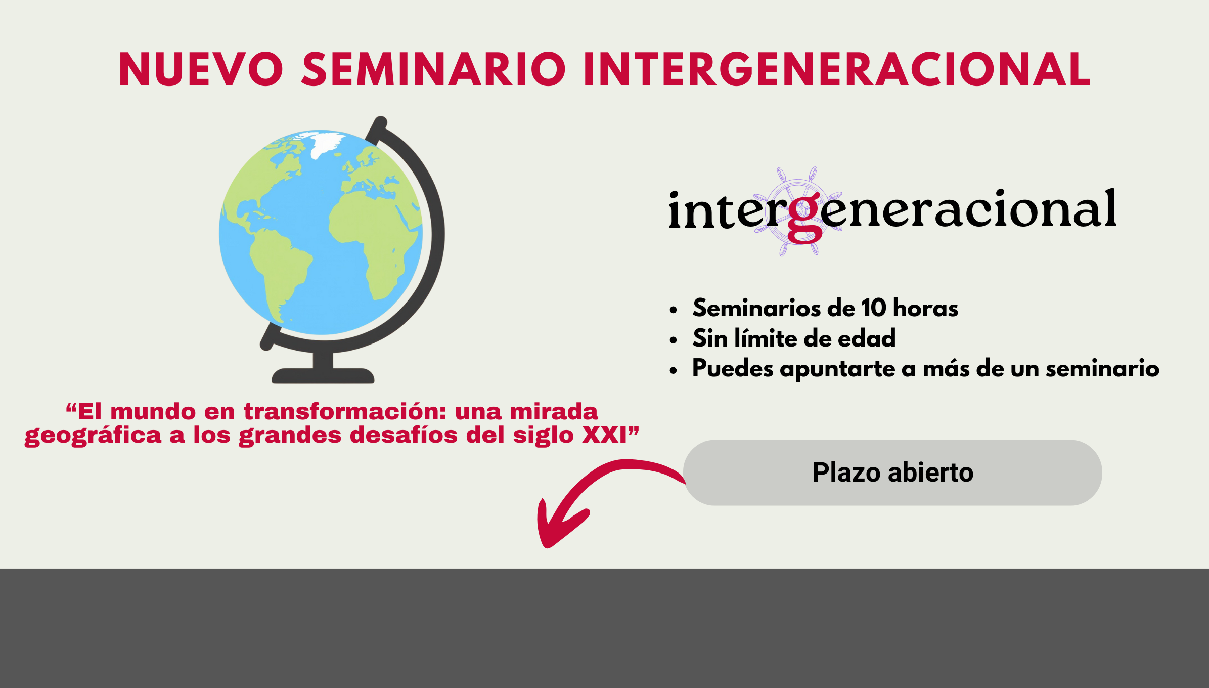 Nuevo seminario Intergeneracional (Pulsa aquí para más información)