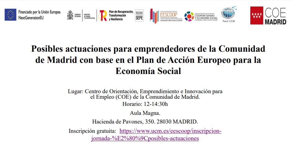 Inscripción abierta para una nueva jornada de EESCOOP en COE-Madrid