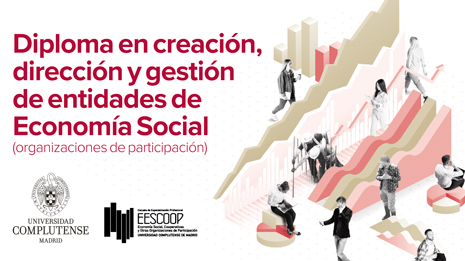 Folleto y enlace de inscripción para nuestro Diploma en Creación, Dirección y Gestión de Entidades de Economía Social