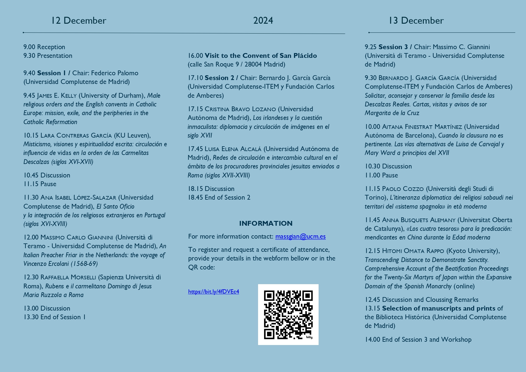 Seminario Internacional "Religious Orders in the Spanish Monarchy and Beyond. Political, cultural and religious exchange and integration (1560-1700)"