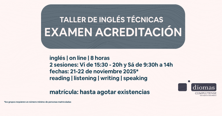 TALLER INGLÉS ACREDITACIÓN