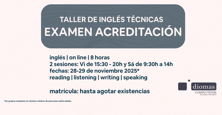 TALLER INGLÉS ACREDITACIÓN