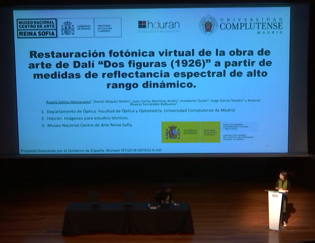 Intervención del grupo de investigación de iluminación y color en la 24ª Jornada de Conservación de Arte Contemporáneo. 