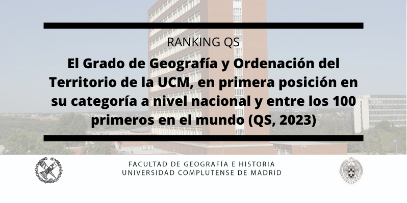 El Grado de Geografía de la UCM en los ránquines nacionales e internacionales