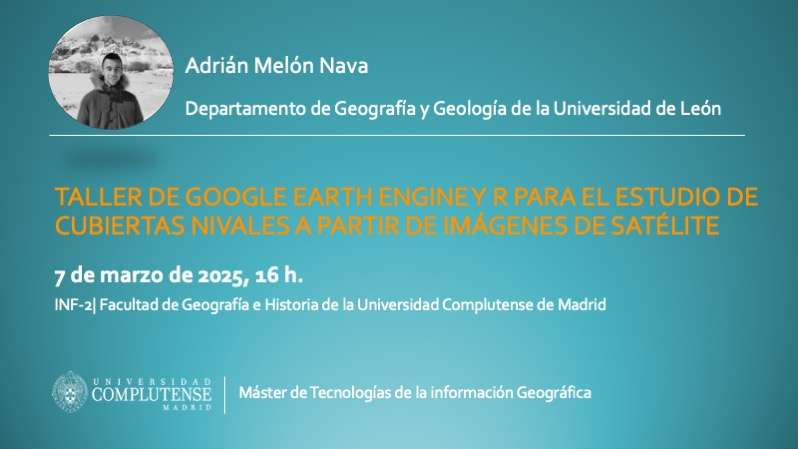 Taller de Google Earth Engine y R para el estudio de cubiertas nivales a partir de imágenes de satélite