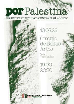 13/03/3026. El GREPAC participa en el evento "Por Palestina: Bibliotecas y archivos contra el genocidio"