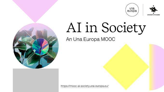 Liderado por la Universidad de Helsinki, se lanza el curso online ( MOOC)  'Artifitial Intelligence in Society'