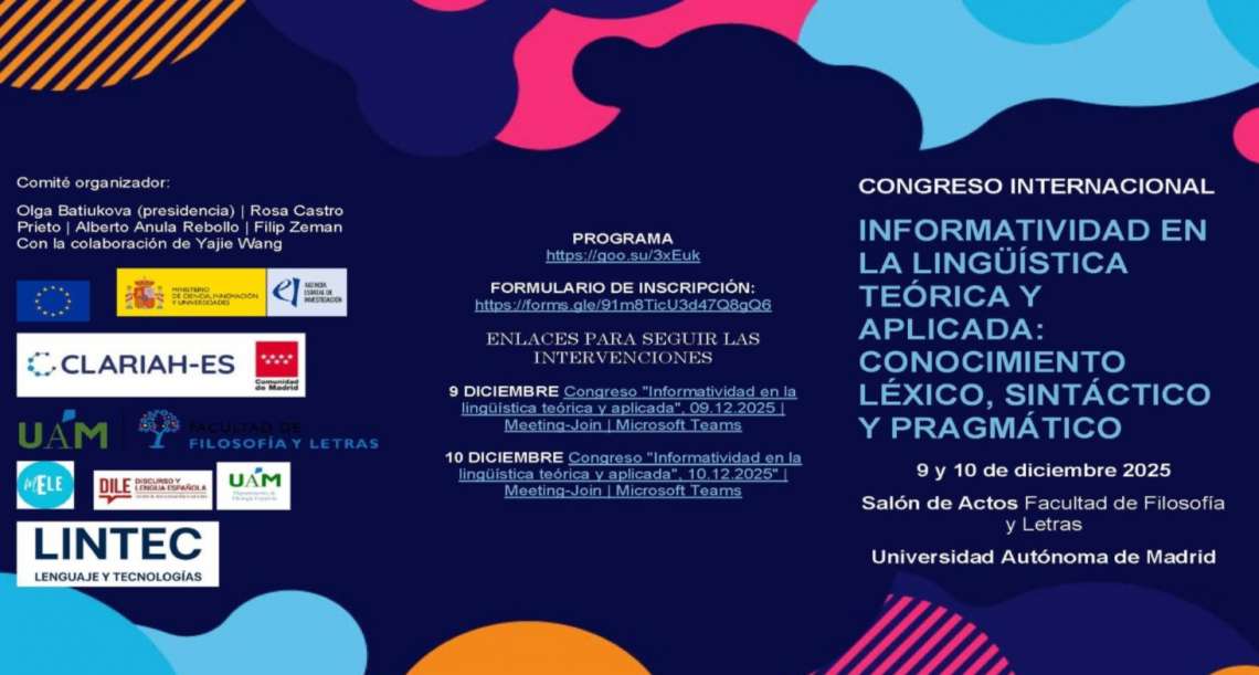 Congreso Internacional Informatividad en la Lingüística Teórica y Aplicada: Conocimiento Léxico, Sintáctico y Pragmático - 1