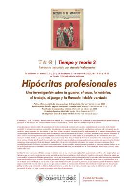 Seminario Hipócritas profesionales (marzo y febrero 2023)